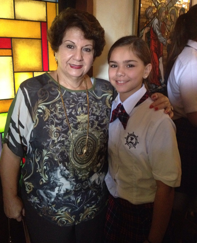 COURTESY PHOTO|
A grandmother and her granddaughter are all smiles as they enjoy Grandparent's Day at St. Brendan Elementary.