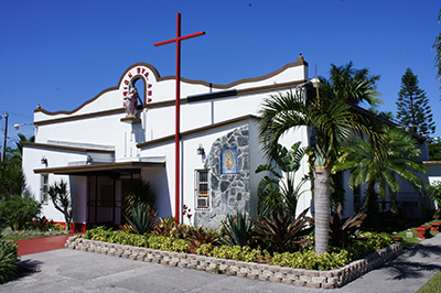 Exterior view of St. Ann Mission, which ministers to a largely Mexican, agricultural community in Homestead.