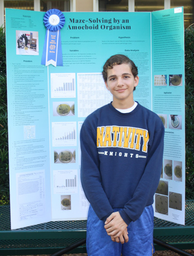 ADOM :: Nativity School student wins first at Broward science fair