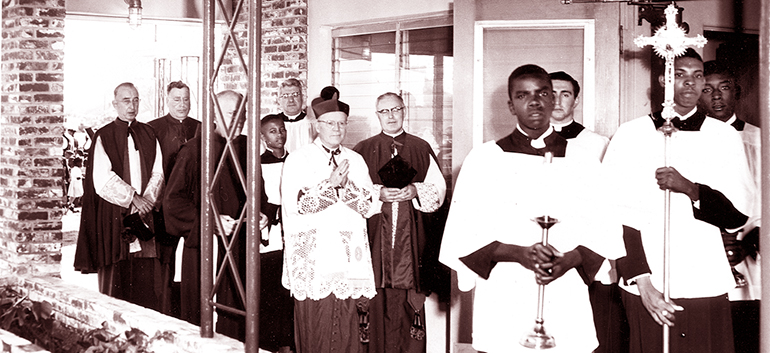 From the personal collection of Archbishop Joseph P. Hurley's niece, Mercedes Hughes, this photo was taken in December 1953 at Immaculate Conception School in St. Petersburg, an African-American parish that later merged with St. Joseph in Tampa.