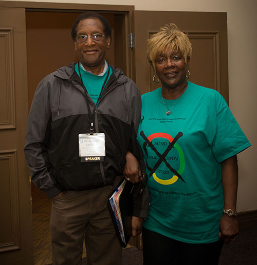 Donald Edwards, associate superintendent of schools for the Archdiocese of Miami, was one of the speakers at the 14th National Black Catholic Men's Conference, held Oct. 5-8, in Miami. Next to him is Katrenia Reeves-Jackman, director of the archdiocesan Office of Black Catholics and the Bowman-Francis Ministry.