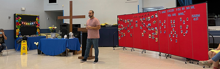 "Faith, hope and love" were in the air as faculty at Mother of Our Redeemer school began the new academic year with a retreat based on that theme, Aug. 11, 2021.