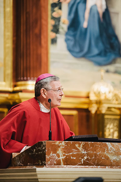 Bishop Gerald M. Barbarito served as homilist for the 47th annual Red Mass held at the Co-Cathedral of St. Thomas More in Tallahassee Feb. 2, 2022.