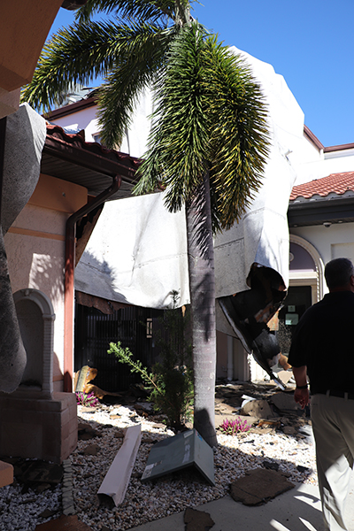 Hurricane Ian's near Category 5 winds tore off parts of the roof at Epiphany Cathedral in the Diocese of Venice.