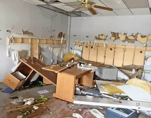 These are the wrecked offices of the Poor Clare San Damiano Monastery on Fort Myers Beach, caused by the storm surge of Hurricane Ian as seen Sept. 29, 2022.