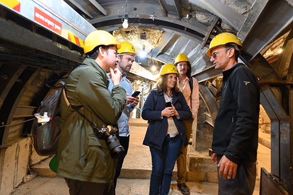 Amit Reem, Jerusalem District archaeologist for the Israel Antiquities Authority, gives a group of Catholic journalists an overview of historical excavations projects across Israel and
in particular in the City of David and Old City areas of  Jerusalem.