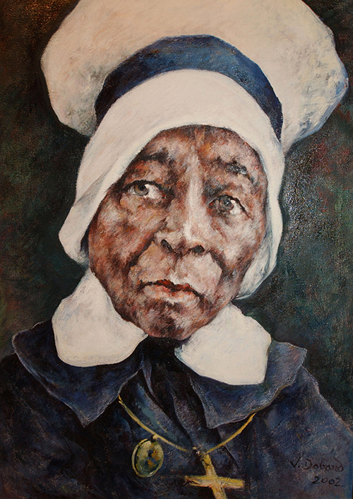 A painting depicts Mother Mary Elizabeth Lange, founder of the Oblate Sisters of Providence, the first Catholic order of African American nuns, who work largely in the Baltimore area. Vatican officials are moving ahead with Mother Lange's sainthood cause, Baltimore Archbishop William E. Lori said Dec. 5, 2019, in Rome. (CNS photo/courtesy of the Catholic Review)