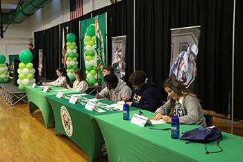 St. Brendan High School student athletes sign letters of intent to play at the collegiate level, May 10, 2023.