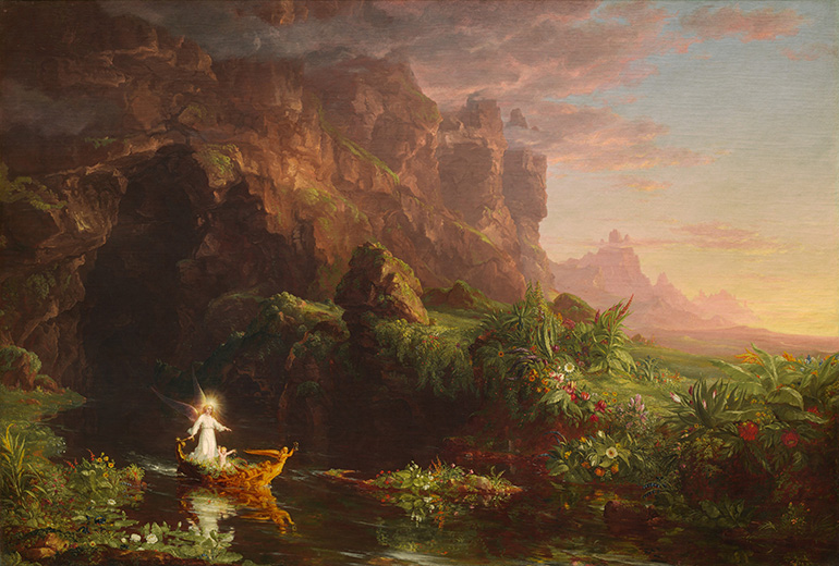 The Voyage of Life: Childhood, 1842. Oil on canvas. Thomas Cole. (Public domain)