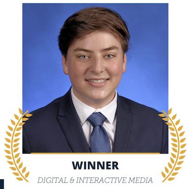 Dominic Gatto, Silver Knight winner for Christopher Columbus High School, Miami, in Digital & Interactive Media