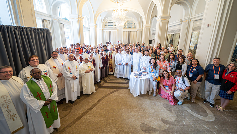 Archbishop Thomas Wenski celebrated Mass July 18, with more than 200 South Florida pilgrims attending the National Eucharistic Congress July 17-21, 2024, in Indianapolis, Indiana.