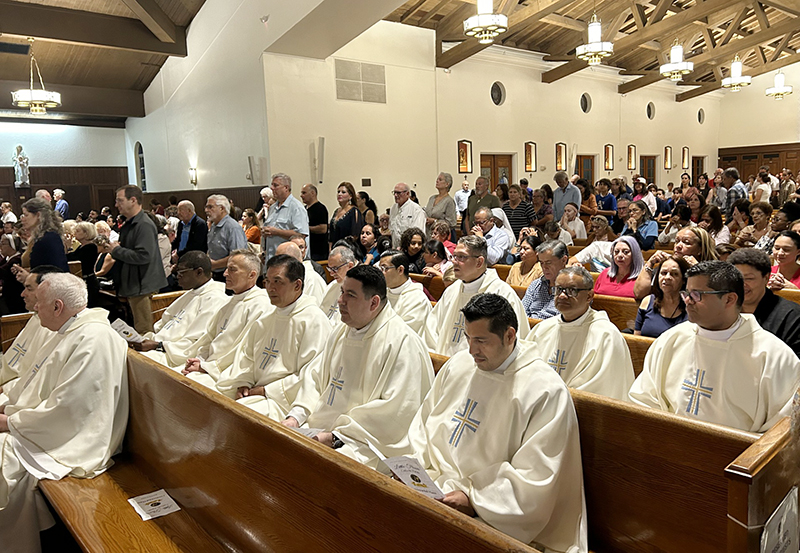 Hundreds of parishioners and archdiocesan priests attended the 100th anniversary Mass of Little Flower Parish in Hollywood. The Mass was celebrated by Archbishop Thomas Wenski Oct. 1, 2024, on the feast day of St. Therese, patroness of the parish.