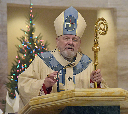 The worldwide Jubilee "calls each of us to spiritual renewal and to the transformation of the world," Archbishop Thomas Wenski says during the special Mass Dec. 28, 2024, at St. Mary Cathedral in Miami.