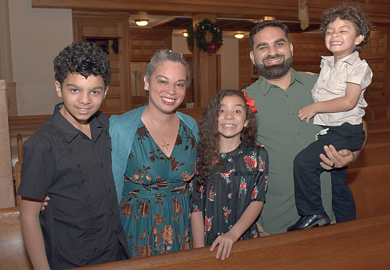 The Bera family of Miami attended the Jubilee Mass Dec. 28, 2024, at St. Mary Cathedral in Miami. From left are Benjamin, Josefina, Teresa, Daniel and Santiago.