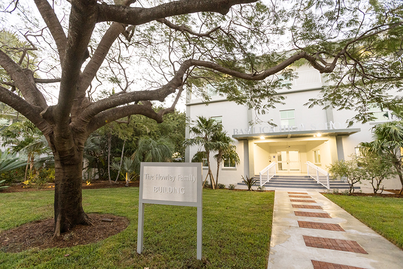 The new Basilica High School building and facilities at the Basilica of St. Mary Star of the Sea Parish and School in Key West were dedicated Dec. 13, 2024. The high school, which had been closed for decades, was reopened in a newly renovated building that had served as a community theater.