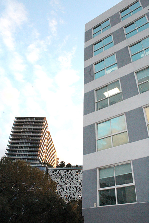 Pictured is an exterior view of Catholic Legal Services' new Miami location (right), located at Civic Park Landing, 1469 NW 13th Terrace.