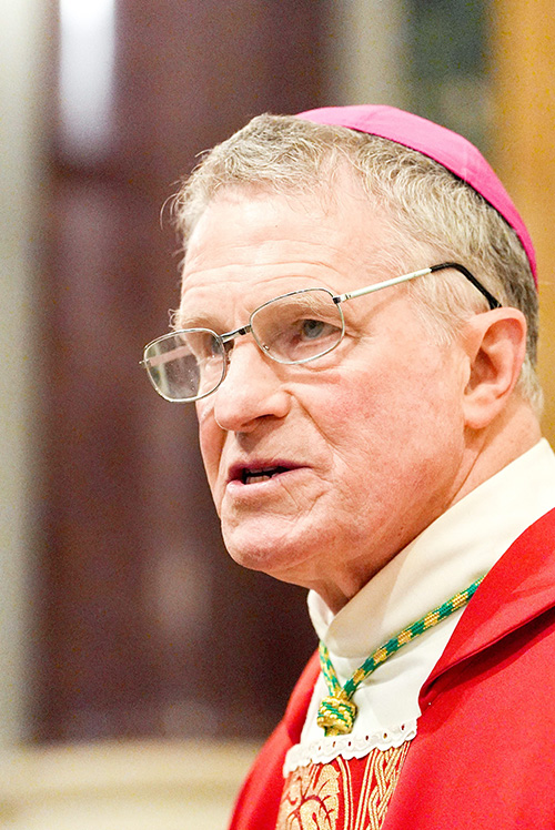 Archbishop Timothy P. Broglio, president of the USCCB, gives his homily during Mass at the Basilica of St. Mary Major in Rome Feb. 6, 2025. The U.S. Catholic Bishops Conference Feb. 18 sued the Trump administration for its sudden halt of refugee resettlement funding, which is keeping the Catholic Church from serving refugees, "the most vulnerable among us," which is part of its mission, said Archbishop Broglio.