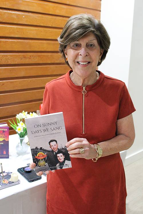 Jeanette Grunhaus Gelman, a second generation Holocaust survivor and author, shares her family's journey in her book "On Sunny Days We Sang." The author was invited to St. Louis Covenant School in Pinecrest for a Holocaust Remembrance Day event held March 3, 2025.