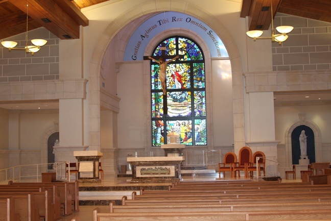 View of the interior of the newly renovated St. Gregory the Great Church in Plantation, which will open for Easter. Parishioners have been using the school gym for nearly two years.