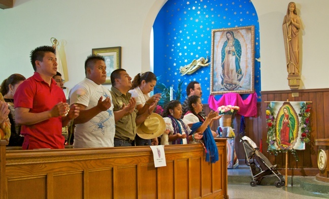 More than 500 members of the community attended the celebration of Our Lady of Guadalupe at Little Flower Church in Hollywood.