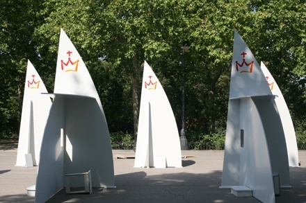 At Madrid's Retiro Park, 200 temporary confessionals are ready for World Youth Day pilgrims and the Festival of Reconciliation expected to take place here in various languages.