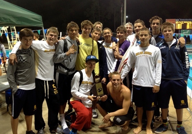 2012 Belen Jesuit Varsity Swim Team - Regional Champions.