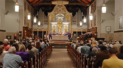 View of the Cathedral Basilica of St. Augustine during the Mass.