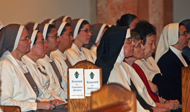 Religious from throughout the archdiocese were in attendance as six of their fellow religious were honored on the anniversaries of their religious profession.