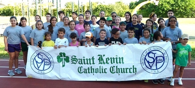 The children at St. Kevin Catholic School supported the St. Vincent de Paul Friends of the Poor Walk/Run.