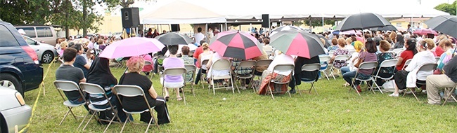 Close to 1,000 people attended the Celebration of Divine Mercy on the grounds of the future Sanctuary of Divine Mercy and Convent in Southwest Miami-Dade County.