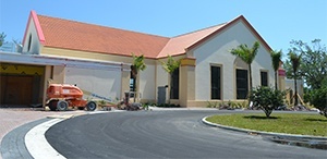 Exterior views of the nearly completed Notre Dame d'Haiti Mission church in Miami.