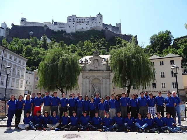 Members of the 2013 Overseas Study Program pose for a photo in Salzburg, Austria.