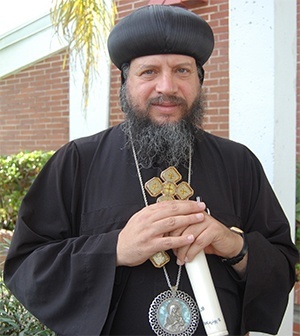 Coptic Bishop Youssef, who leads a diocese that encompasses 11 states in the southern U.S., spoke about the anti-Christian violence in Egypt during a stop at Christ Lutheran Church in Fort Lauderdale Aug. 25.