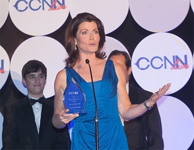 Laurie Jennings of WPLG-10-ABC, receives the award for Best On-Air Personality.